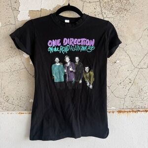 One Direction T Shirt 2015 Tour On the Road Again Graphic Band Tee Womens XS